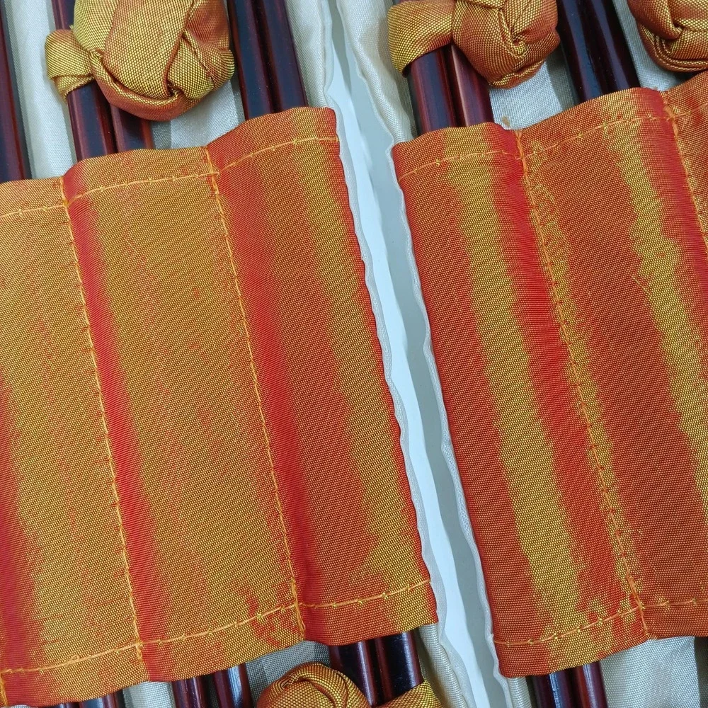 Brown Bamboo Wood Chinese Chopsticks‎ Set 12 Pairs Fabric Travel Rolls Gift